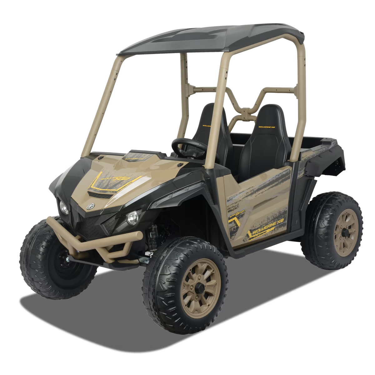 Buggy électrique enfant Yamaha Wolverine X2 Beige — photo 2