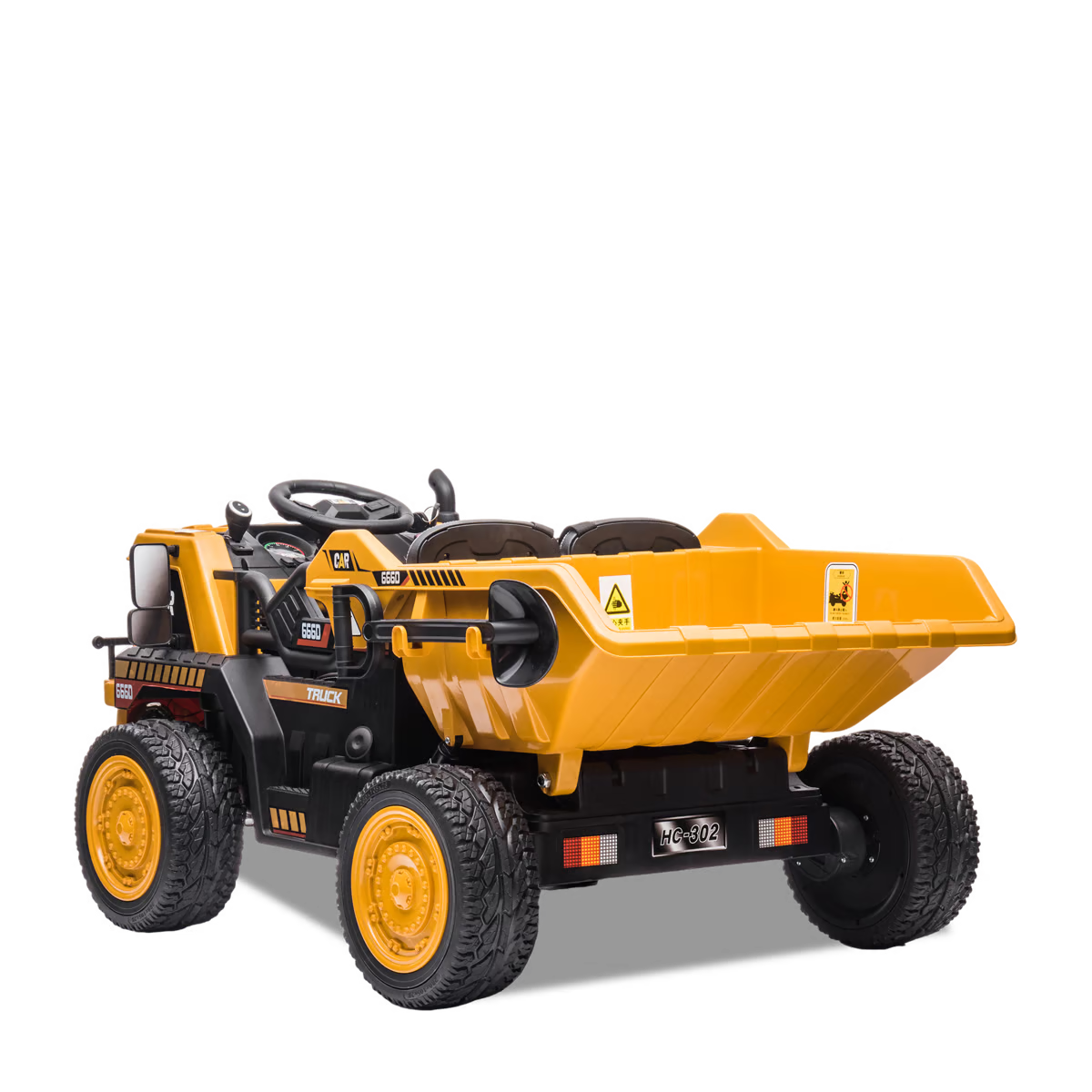 Camion de chantier électrique enfant xl avec benne 12v Orange — photo 5