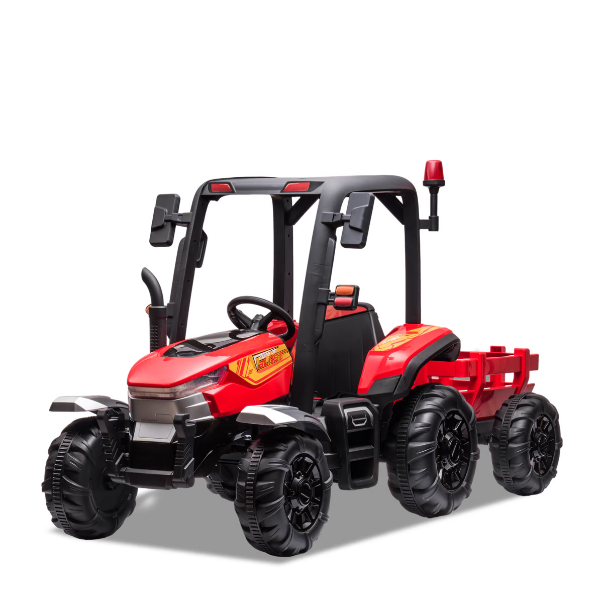 Tracteur enfant électrique agricole xl avec remorque Rouge — photo 2