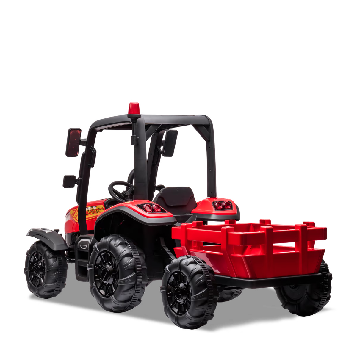 Tracteur enfant électrique agricole xl avec remorque Rouge — photo 5