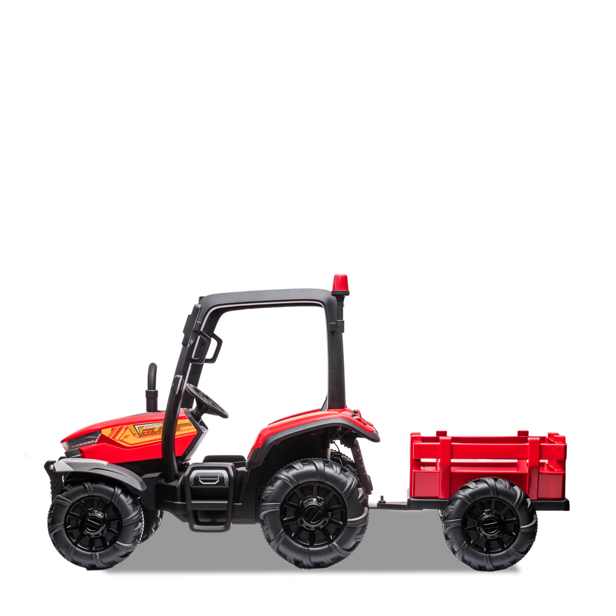 Tracteur enfant électrique agricole xl avec remorque Rouge — photo 6