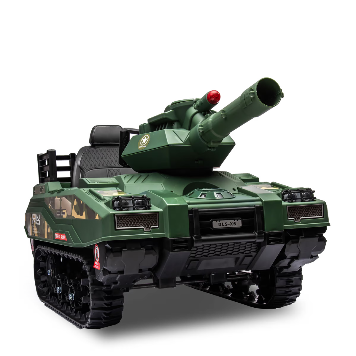 Tank militaire électrique enfant avec son canon tireur Vert — photo 3