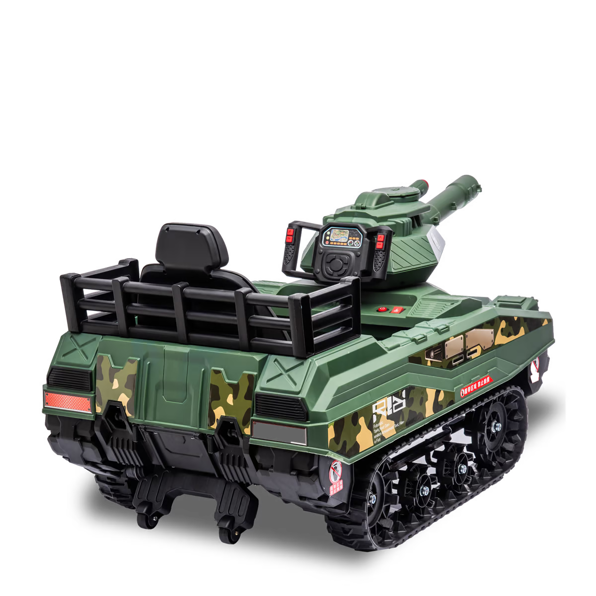 Tank militaire électrique enfant avec son canon tireur Vert — photo 4