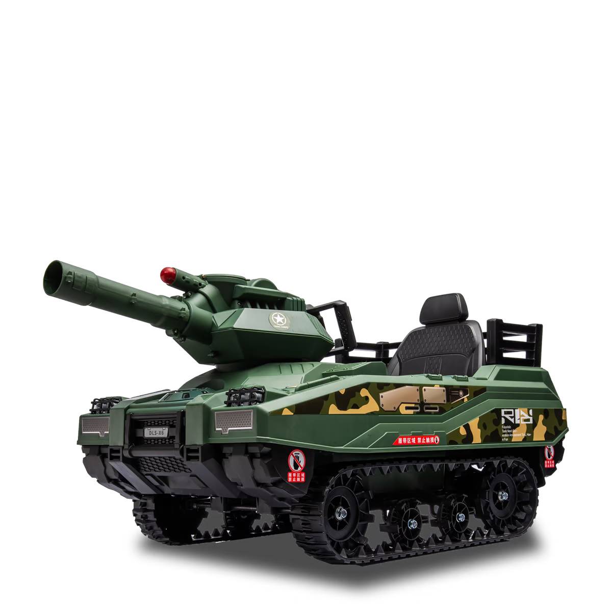 Tank militaire électrique enfant avec son canon tireur Vert — photo 5