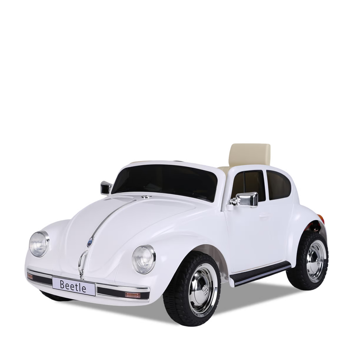 Voiture électrique enfant volkswagen coccinelle version rétro Blanc — photo 2