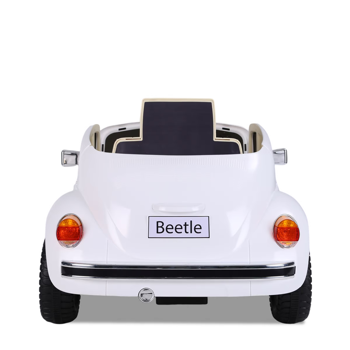 Voiture électrique enfant volkswagen coccinelle version rétro Blanc — photo 4