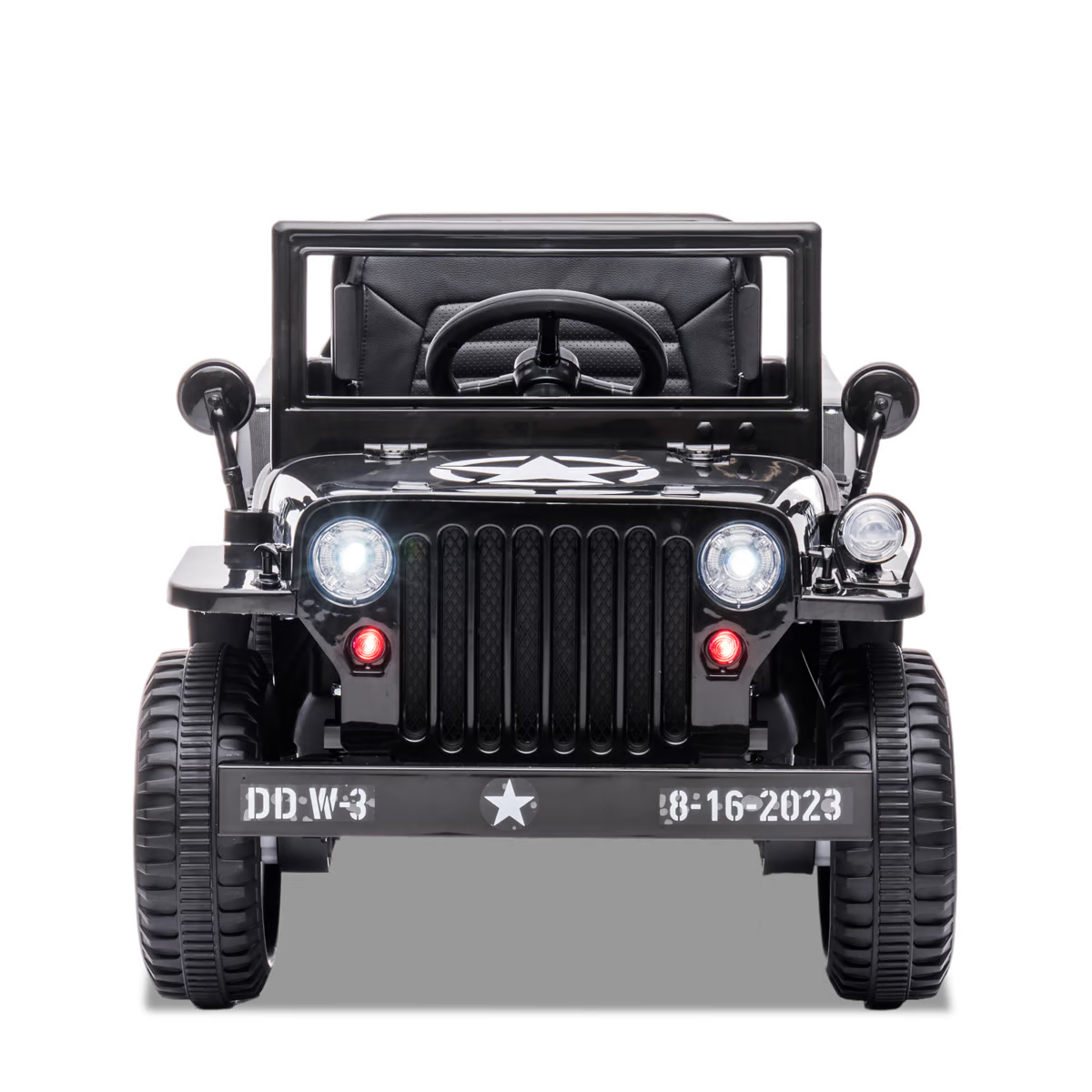 Voiture enfant électrique jeep willys 1 place Noir — photo 3