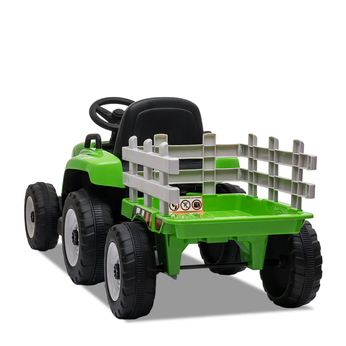 Tracteur électrique enfant avec remorque Vert — photo 3