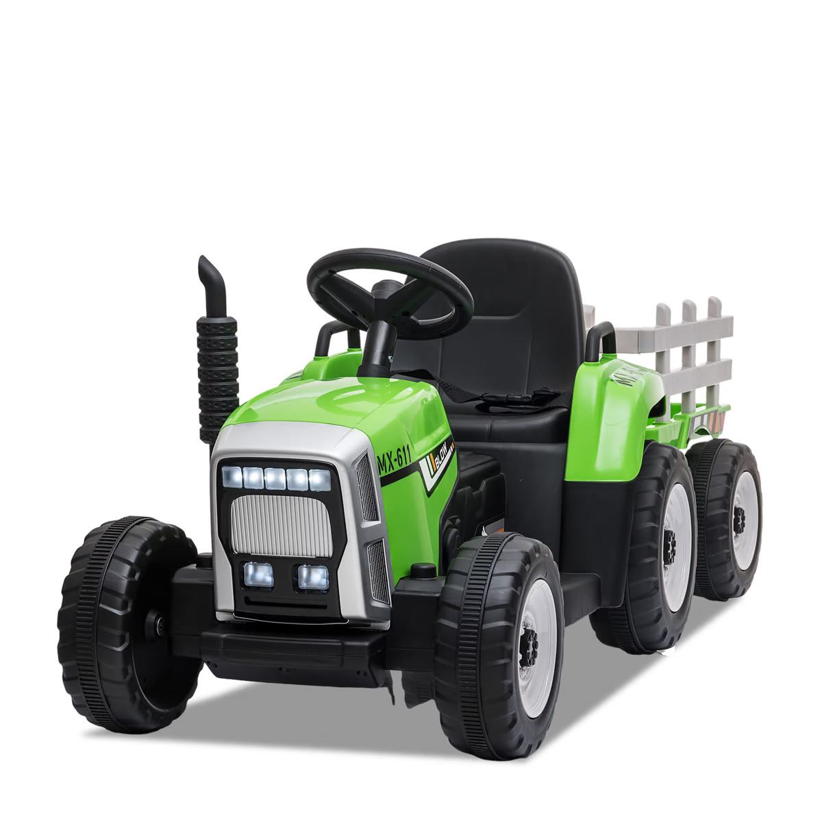 Tracteur électrique enfant avec remorque Vert — photo 5