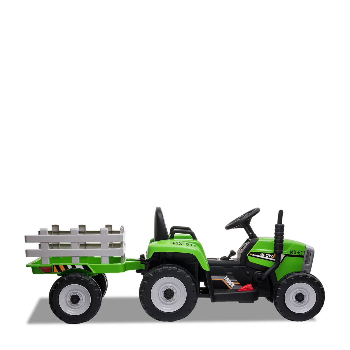 Tracteur électrique enfant avec remorque Vert — photo 6
