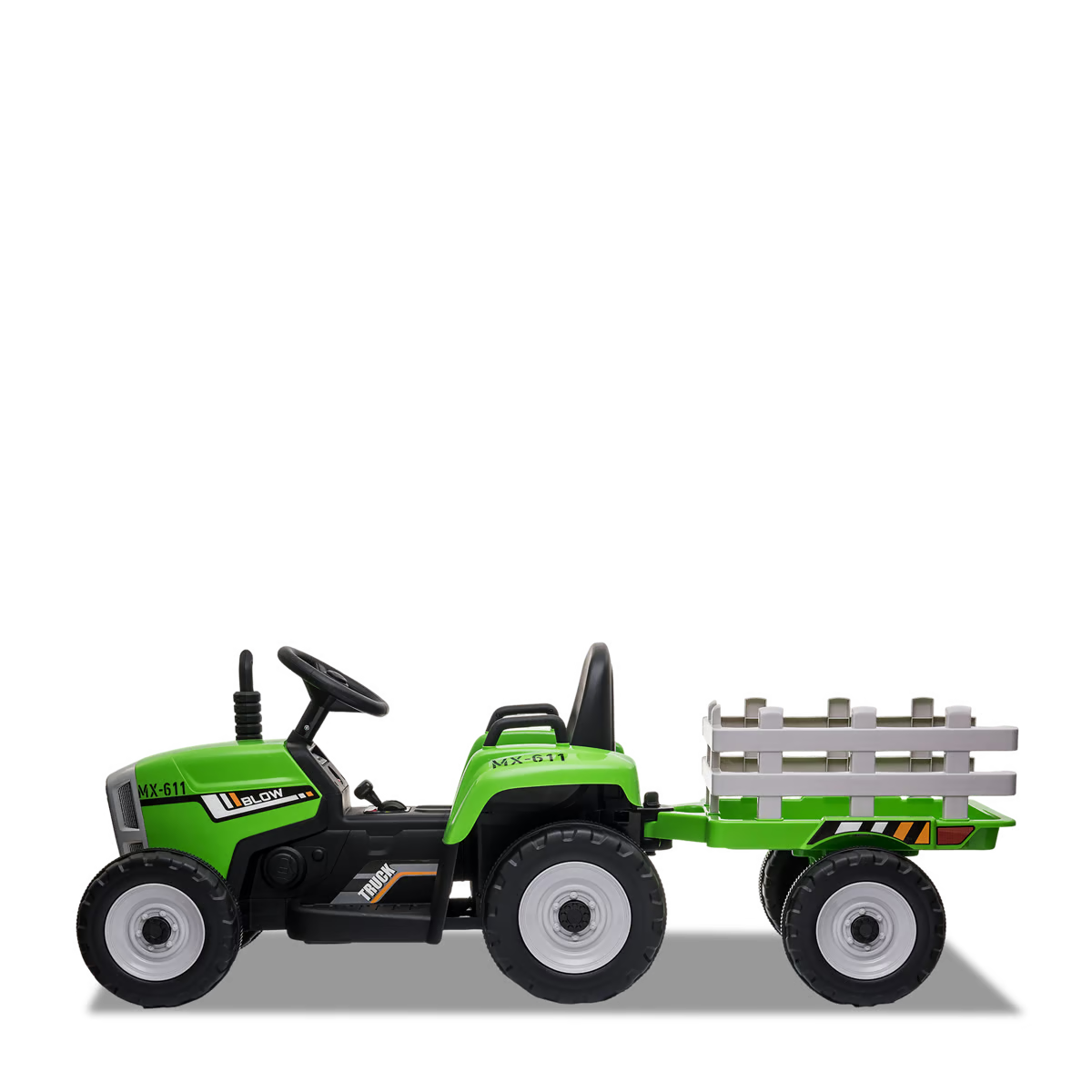 Tracteur électrique enfant avec remorque Vert — photo 7