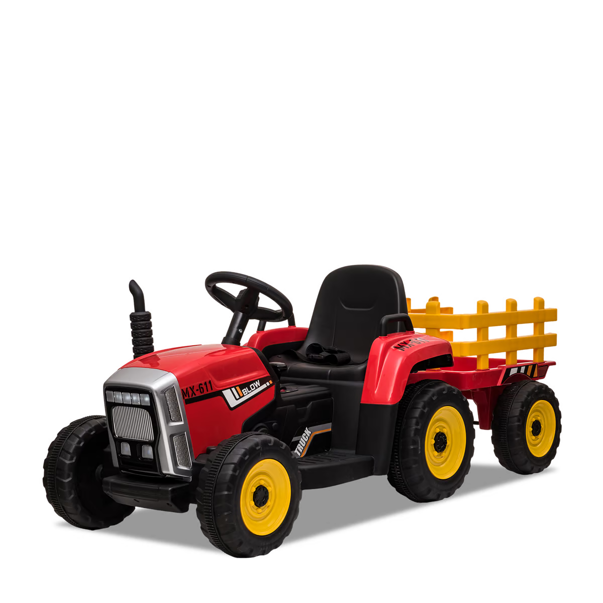 Tracteur électrique enfant avec remorque Rouge — photo 2