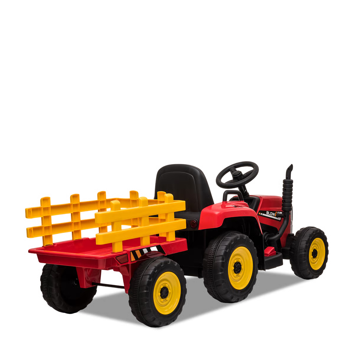 Tracteur électrique enfant avec remorque Rouge — photo 4