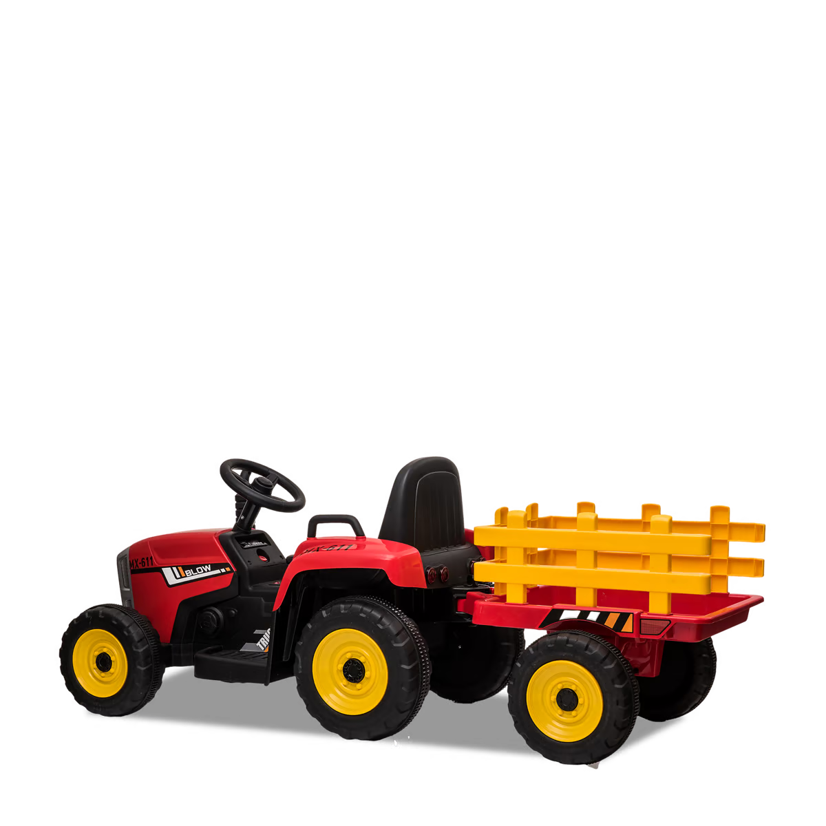 Tracteur électrique enfant avec remorque Rouge — photo 5