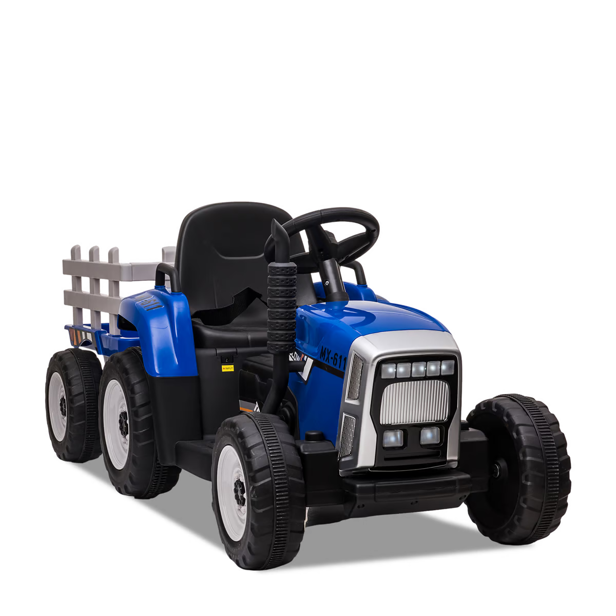 Tracteur électrique enfant avec remorque Bleu — photo 5