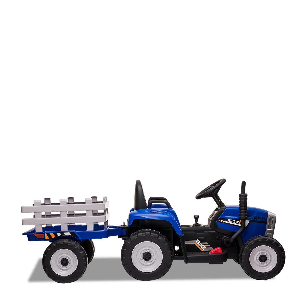 Tracteur électrique enfant avec remorque Bleu — photo 6